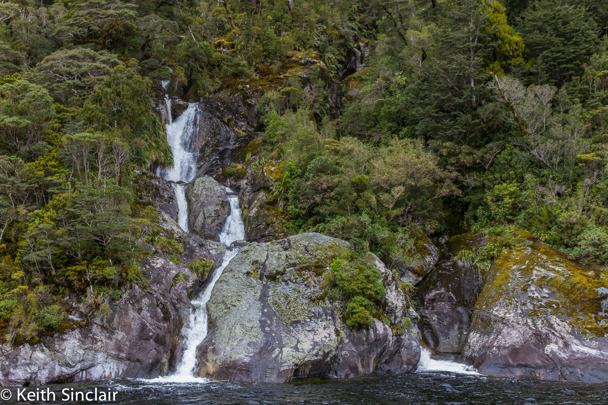 Doubtful Sound Waterfall to the Ocean